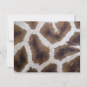 Brown Giraffe Save the Date Card (Rückseite)