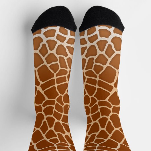 Brown Giraffe zeigt exotischen Tierspass zum Trage Socken (Oben)