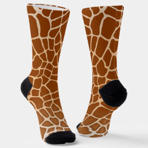 Brown Giraffe zeigt exotischen Tierspass zum Trage Socken