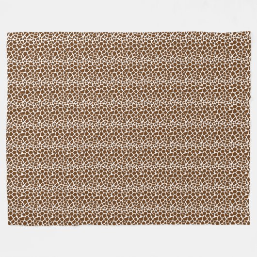 Brown-Giraffen-Druck Fleecedecke (Vorderseite (Horizontal))