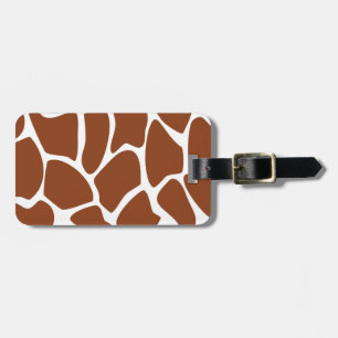 Brown-Giraffen-Druck-Muster Gepäckanhänger