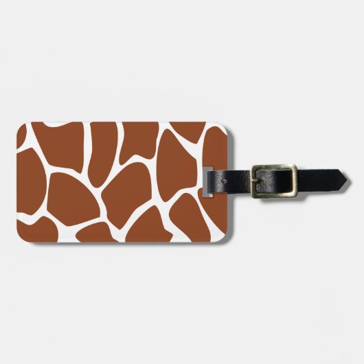 Brown-Giraffen-Druck-Muster Gepäckanhänger (Vorderseite horizontal)