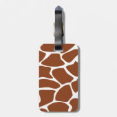 Brown-Giraffen-Druck-Muster Gepäckanhänger (Rückseite vertikal)
