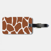 Brown-Giraffen-Druck-Muster Gepäckanhänger (Rückseite horizontal)