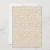 Brown-Giraffen-Einladung Einladung (Rückseite)