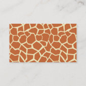 Brown-Giraffen-Muster Visitenkarte (Rückseite)
