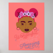 Brown Girl Aesthetic Wall Art for Girls, Tweens, Poster (Vorne)
