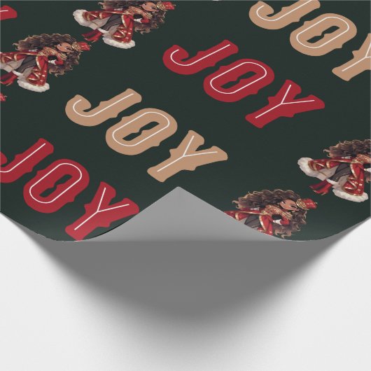Brown Girl Nutcracker Wrapping Paper Geschenkpapier (Ecke)