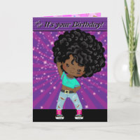 Brown Girls Hip Hop Word Suche glücklich Geburtsta