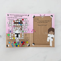 Brown Girls Karate Secret Message Happy Birthday