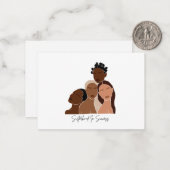 Brown Girls Note Card Mitteilungskarte (Vorderseite/Rückseite Beispiel)