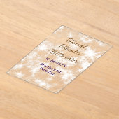 Brown glitter twinkle twinkle little star birthday acryleinladungen (Ablage )