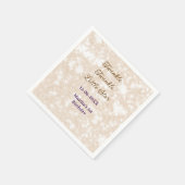 Brown glitter twinkle twinkle little star birthday serviette (Ecke)