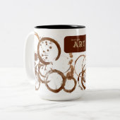 Brown Gold Art Zweifarbige Tasse (Vorderseite Links)
