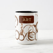 Brown Gold Art Zweifarbige Tasse (Mittel)