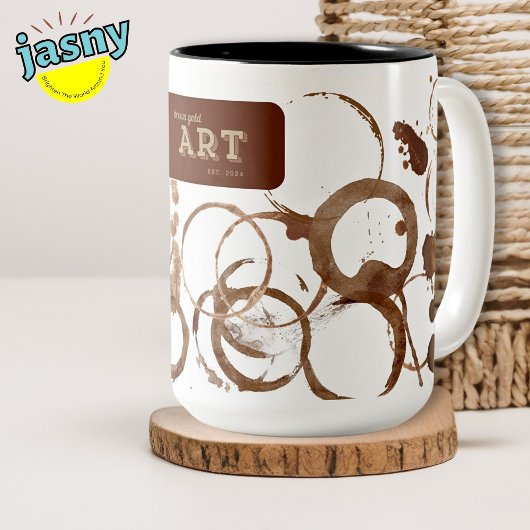 Brown Gold Art Zweifarbige Tasse