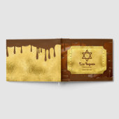 Brown Gold Chocolate Bar Mitzvah Bat Mitzvah Gästebuch (Voll)
