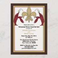 Brown Gold Crawfish Boil Event Invitations