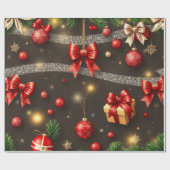 Brown & Gold Geschenkpapier (Flach)