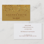 Brown Gold Glitzer Hair Stylist Visitenkarte (Vorne/Hinten)