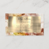 Brown Gold Glitzer Watercolor Loyalty Card Visitenkarte (Rückseite)