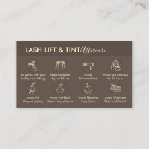 Brown Gold Lash Lift Tint Aftercare Anleitung