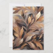 Brown & Gold Love & Commitment Ceremony Einladung (Rückseite)