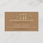 Brown Gold Loyalty Body Piercing Treuekarte (Rückseite)