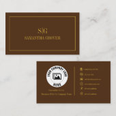 Brown Gold | Minimalistisch Modernes Beruflich Visitenkarte (Vorne/Hinten)