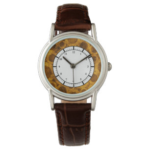 Brown Gold Steampunk Pattern Watch Armbanduhr