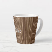 Brown Gold Stripes Christmas Milchtasse (Rechte Ecke)