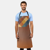BROWN GOLD TEAL BLUE FALL GEOMETRIC PATTERN SCHÜRZE (Getragen)