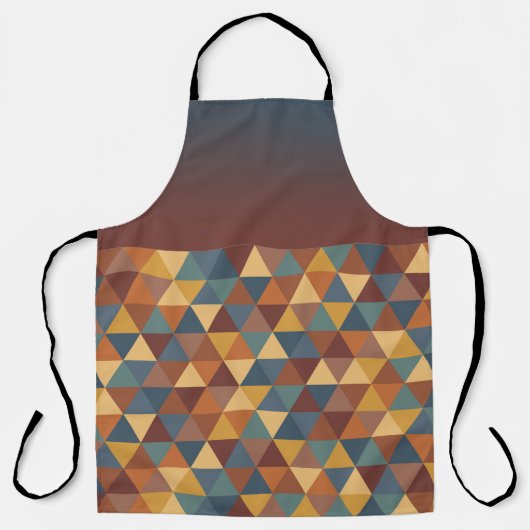 BROWN GOLD TEAL BLUE FALL GEOMETRIC PATTERN SCHÜRZE (Vorderseite)