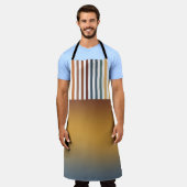 BROWN GOLD TEAL BLUE FALL GEOMETRIC PATTERN SCHÜRZE (Getragen)