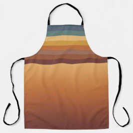 BROWN GOLD TEAL BLUE FALL GEOMETRIC PATTERN SCHÜRZE