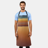 BROWN GOLD TEAL BLUE FALL GEOMETRIC PATTERN SCHÜRZE (Getragen)