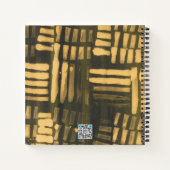 Brown Gold Tribal Marks Sketchbook Bullet Journal Notizblock (Rückseite)