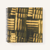 Brown Gold Tribal Marks Sketchbook Bullet Journal Notizblock (Vorderseite)