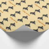 Brown-Goldcowboy-sträubendes Pferd Geschenkpapier (Ecke)