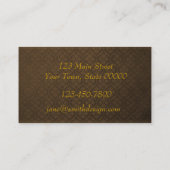 Brown-Goldelegante Visitenkarte (Rückseite)