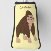 Brown Gorilla Design Golf Headcover (Rotieren 90)