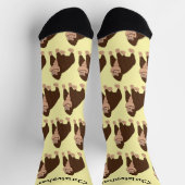 Brown Gorilla Design Personalised Socken (Oben)