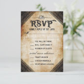 Brown Gothic Halloween Skeleton Matching MENU UAWG Einladung (Stehend Vorderseite)