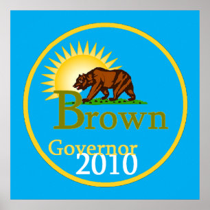BROWN-Gouverneur PLAKAT Druck