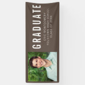Brown Graduation Party Foto Banner (Vertikal)