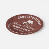 Brown Graduation Party Sweet Personalisiert Name Pappteller (Schrägansicht)