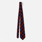 Brown Grady Tartan Kariertes Muster Krawatte (Rückseite)