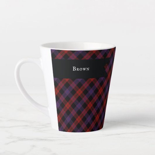 Brown Grady Tartan Kariertes Muster Milchtasse (Links)