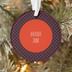 Brown Grady Tartan Kariertes Muster Ornament