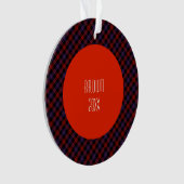 Brown Grady Tartan Kariertes Muster Ornament (Vorderseite)